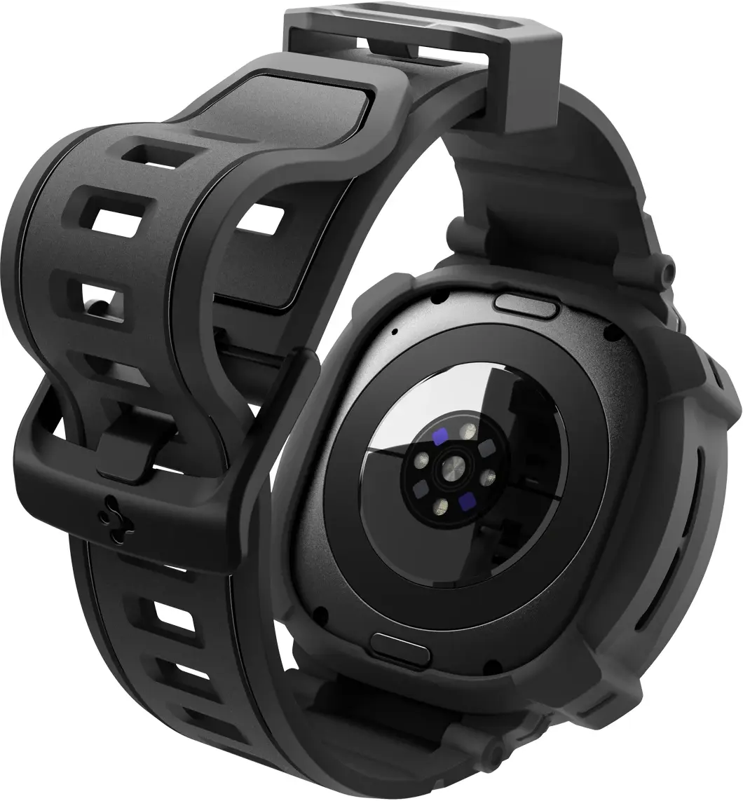 Spigen Rugged Armor Pro - Samsung Watch Ultra 2 - Hoesje en Bandje - Zwart afbeelding 18