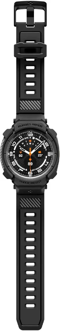 Spigen Rugged Armor Pro - Samsung Watch Ultra 2 - Hoesje en Bandje - Zwart afbeelding 19