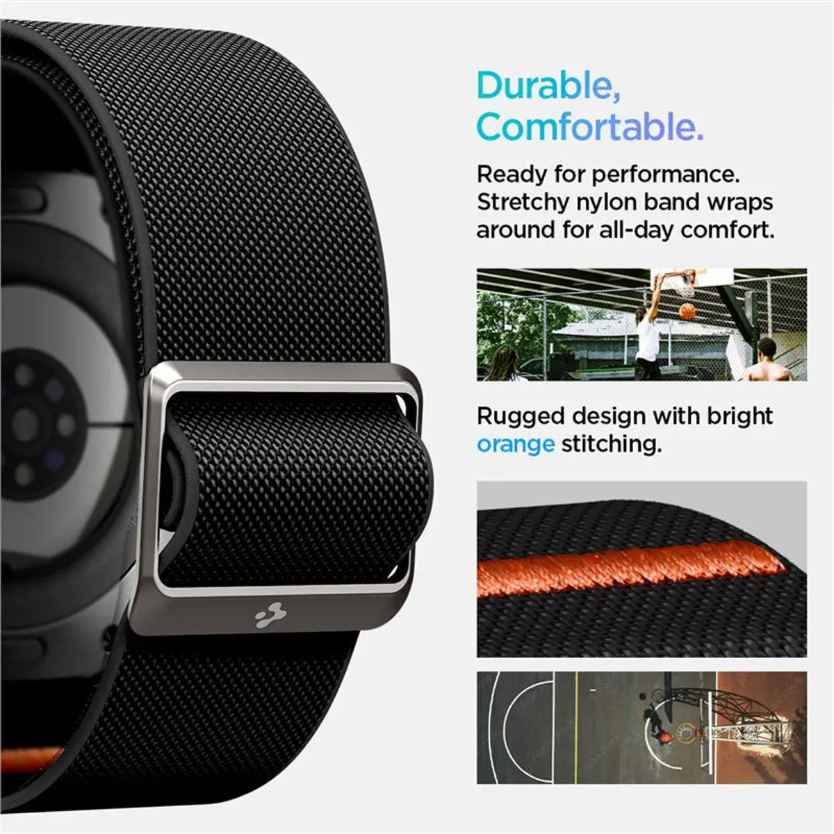 Spigen Lite Fit - Samsung Galaxy Watch Ultra 2 / 1 Bandje - Zwart afbeelding 7