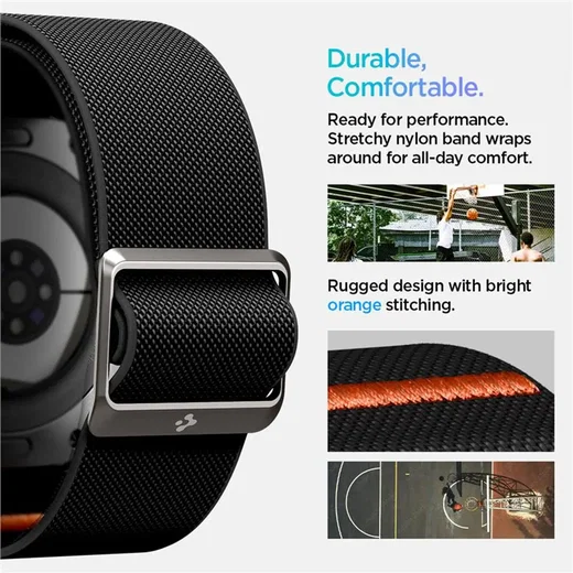 Spigen Lite Fit - Samsung Galaxy Watch Ultra 2 / 1 Bandje - Zwart afbeelding 7