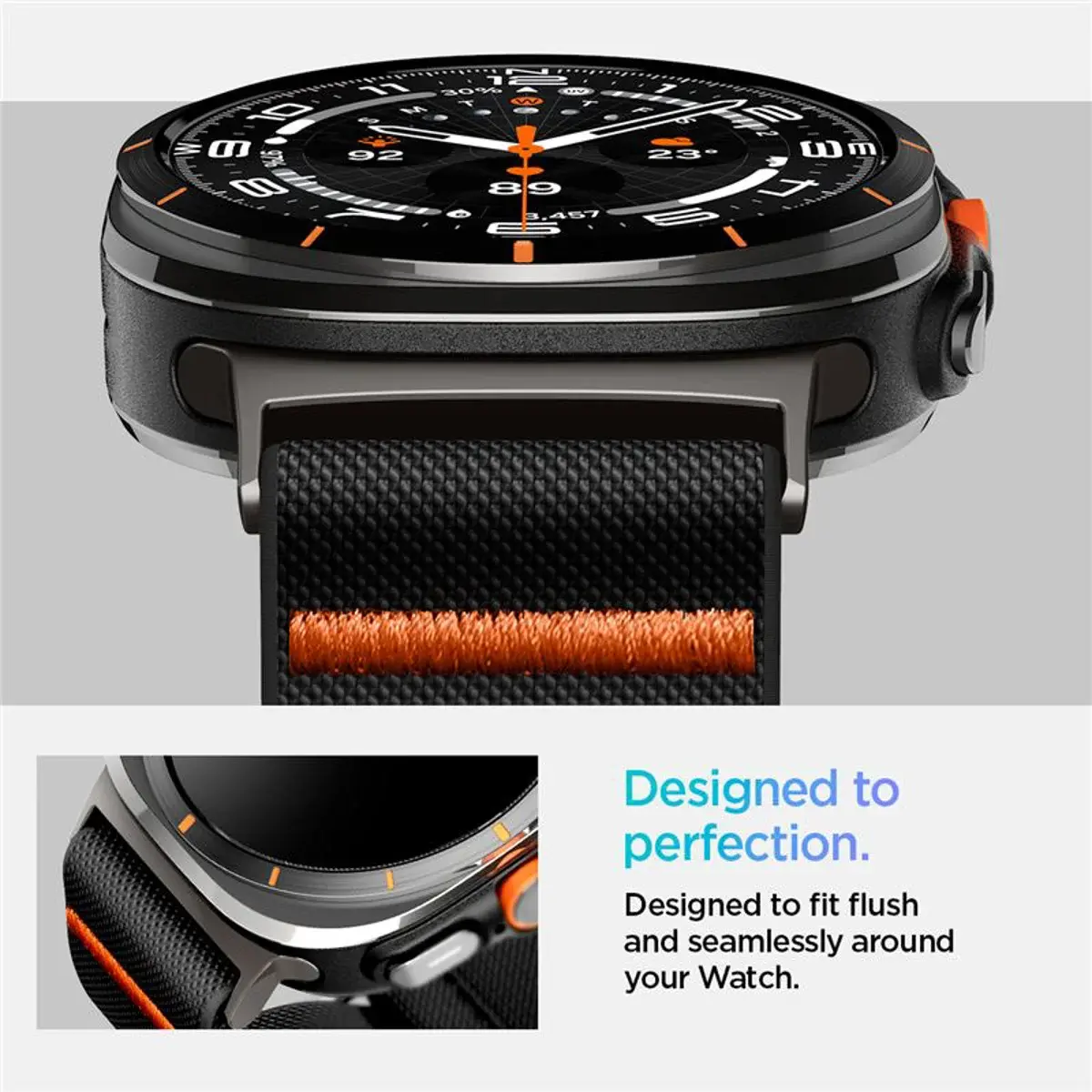 Spigen Lite Fit - Samsung Galaxy Watch Ultra 2 / 1 Bandje - Zwart afbeelding 5