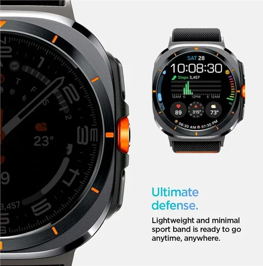 Spigen Lite Fit - Samsung Galaxy Watch Ultra 2 / 1 Bandje - Zwart afbeelding 3