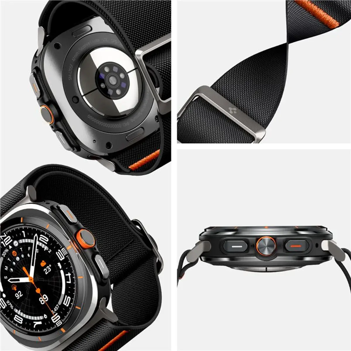 Spigen Lite Fit - Samsung Galaxy Watch Ultra 2 / 1 Bandje - Zwart afbeelding 8