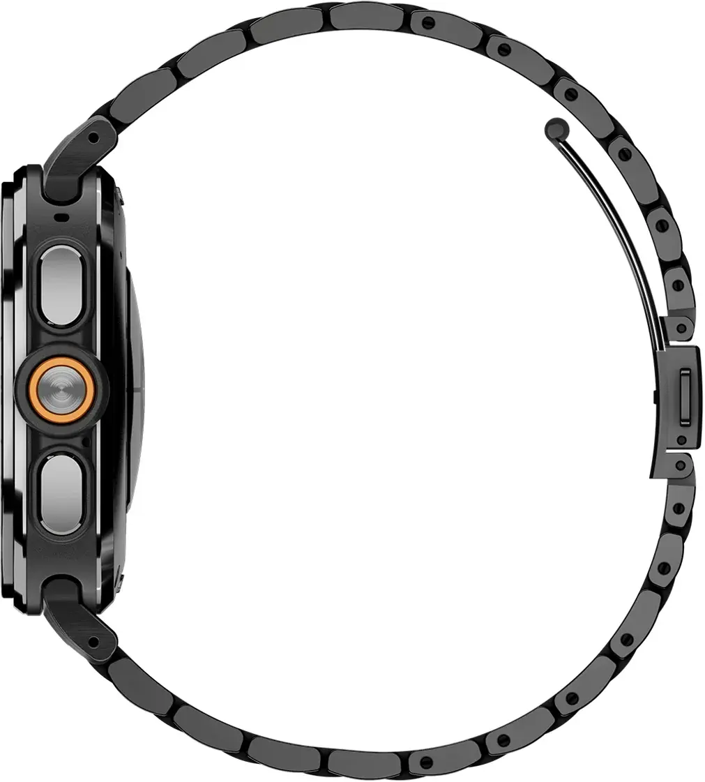 Spigen Modern Fit 316L Samsung Galaxy Watch Ultra 2 / 1 Bandje - RVS - Zwart afbeelding 12