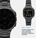 Spigen Modern Fit 316L Samsung Galaxy Watch Ultra 2 / 1 Bandje - RVS - Zwart afbeelding 3