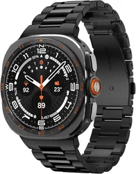 Spigen Modern Fit 316L Samsung Galaxy Watch Ultra 2 / 1 Bandje - RVS - Zwart afbeelding