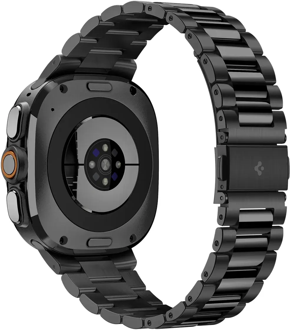 Spigen Modern Fit 316L Samsung Galaxy Watch Ultra 2 / 1 Bandje - RVS - Zwart afbeelding 10