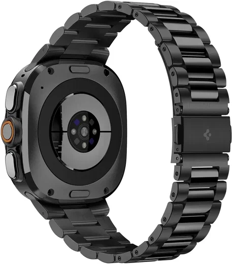 Spigen Modern Fit 316L Samsung Galaxy Watch Ultra 2 / 1 Bandje - RVS - Zwart afbeelding 10
