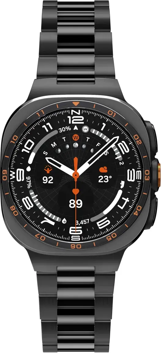 Spigen Modern Fit 316L Samsung Galaxy Watch Ultra 2 / 1 Bandje - RVS - Zwart afbeelding 14