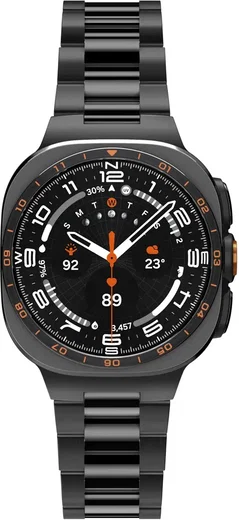Spigen Modern Fit 316L Samsung Galaxy Watch Ultra 2 / 1 Bandje - RVS - Zwart afbeelding 14