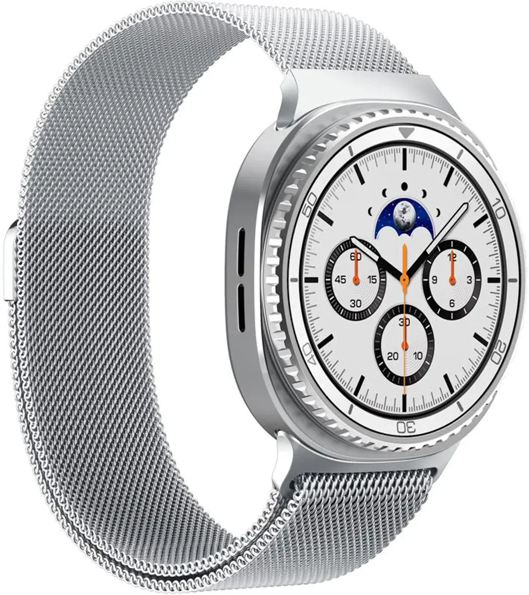 Spigen Metal Fit - Samsung Galaxy Watch 9 / 8 Bandje - 46/44/40MM - RVS - Zilver afbeelding 4