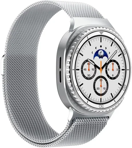 Spigen Metal Fit - Samsung Galaxy Watch 9 / 8 Bandje - 46/44/40MM - RVS - Zilver afbeelding 4
