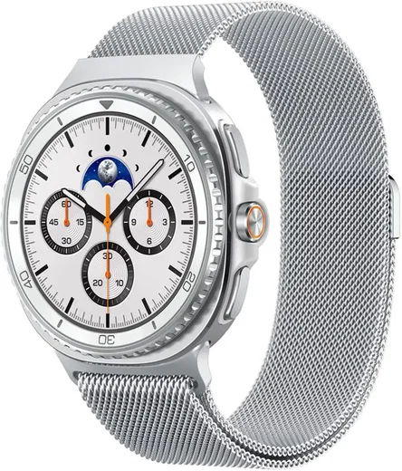 Spigen Metal Fit - Samsung Galaxy Watch 9 / 8 Bandje - 46/44/40MM - RVS - Zilver afbeelding 1