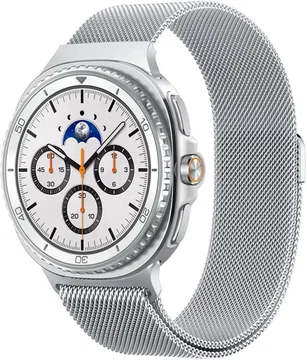 Spigen Metal Fit - Samsung Galaxy Watch 9 / 8 Bandje - 46/44/40MM - RVS - Zilver