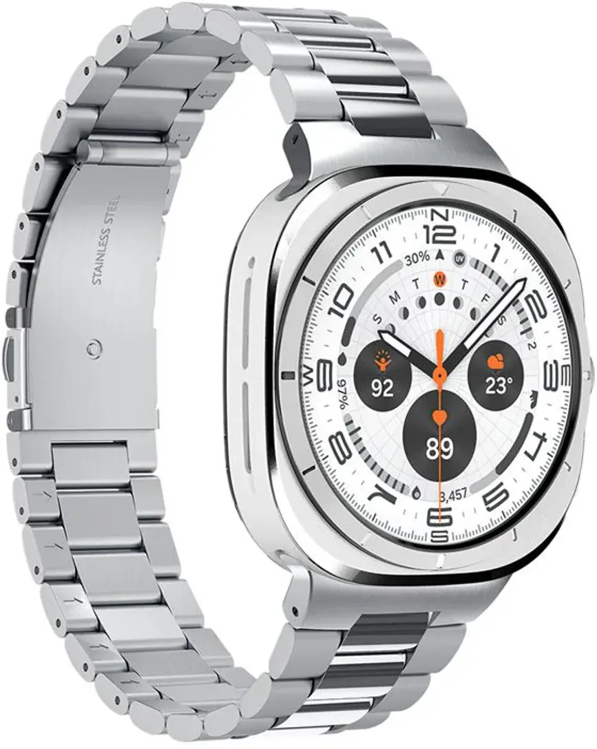Spigen Modern Fit 316L Samsung Galaxy Watch Ultra Bandje - RVS - Zilver afbeelding 12