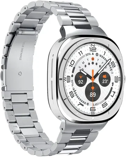Spigen Modern Fit 316L Samsung Galaxy Watch Ultra Bandje - RVS - Zilver afbeelding 12