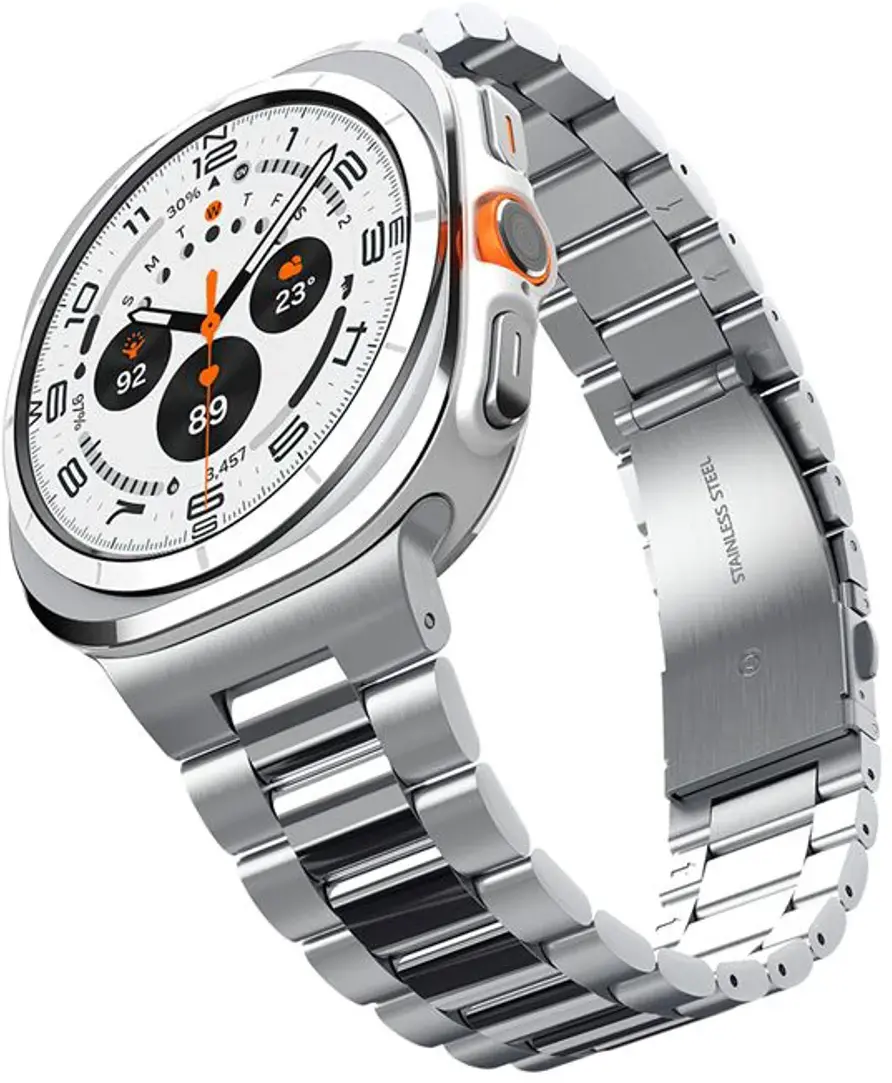 Spigen Modern Fit 316L Samsung Galaxy Watch Ultra Bandje - RVS - Zilver afbeelding 10