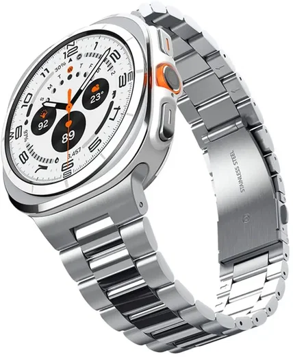 Spigen Modern Fit 316L Samsung Galaxy Watch Ultra Bandje - RVS - Zilver afbeelding 10
