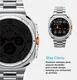 Spigen Modern Fit 316L Samsung Galaxy Watch Ultra Bandje - RVS - Zilver afbeelding 4