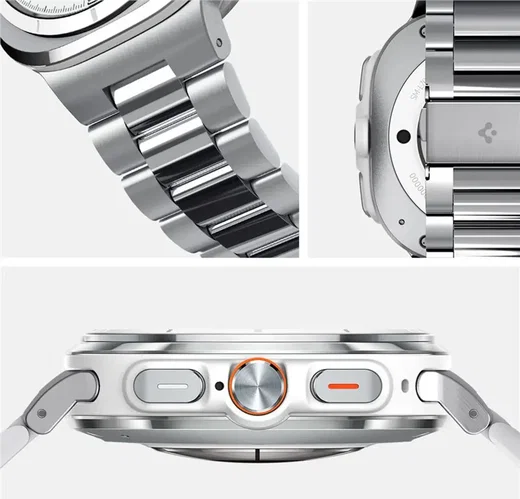 Spigen Modern Fit 316L Samsung Galaxy Watch Ultra Bandje - RVS - Zilver afbeelding 14