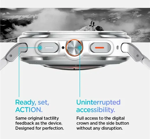 Spigen Modern Fit 316L Samsung Galaxy Watch Ultra Bandje - RVS - Zilver afbeelding 3