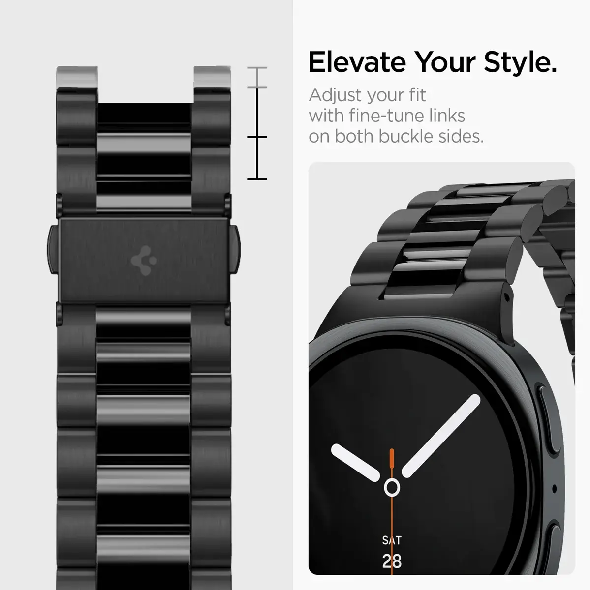 Spigen Modern Fit Samsung Galaxy Watch 9 / 8 Bandje Zwart afbeelding 7