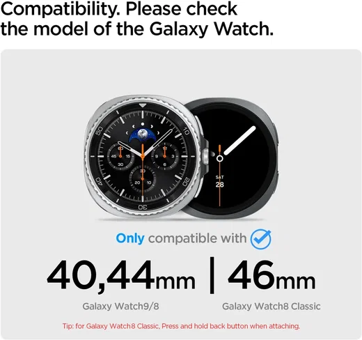 Spigen Modern Fit Samsung Galaxy Watch 9 / 8 Bandje Zwart afbeelding 4