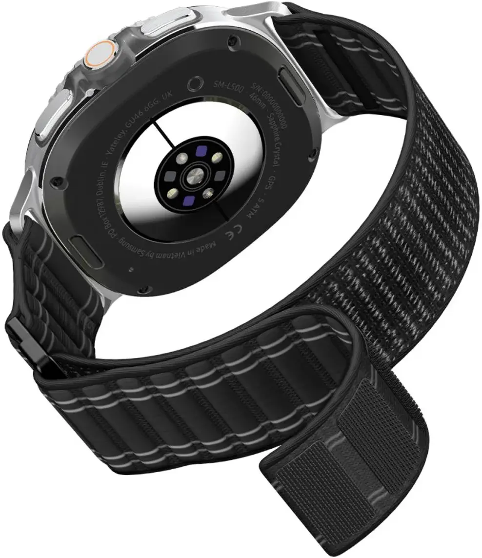 Spigen WBF0 - Samsung Galaxy Watch 9 / 8 Bandje - 46/44/40MM - Zwart afbeelding 9