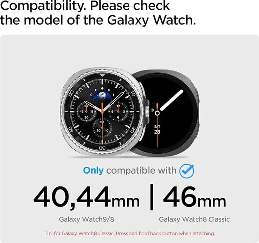 Spigen Modern Fit Samsung Galaxy Watch Bandje 9 / 8 - 40/44/46MM - RVS - Zilver afbeelding 7
