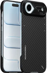 AULUMU Ultra-Slim Apple iPhone Air Hoesje Aramid Fiber MagSafe Zwart afbeelding