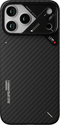 AULUMU Ultra-Slim Apple iPhone 17 Pro Hoesje Aramid Fiber MagSafe Zwart afbeelding 1