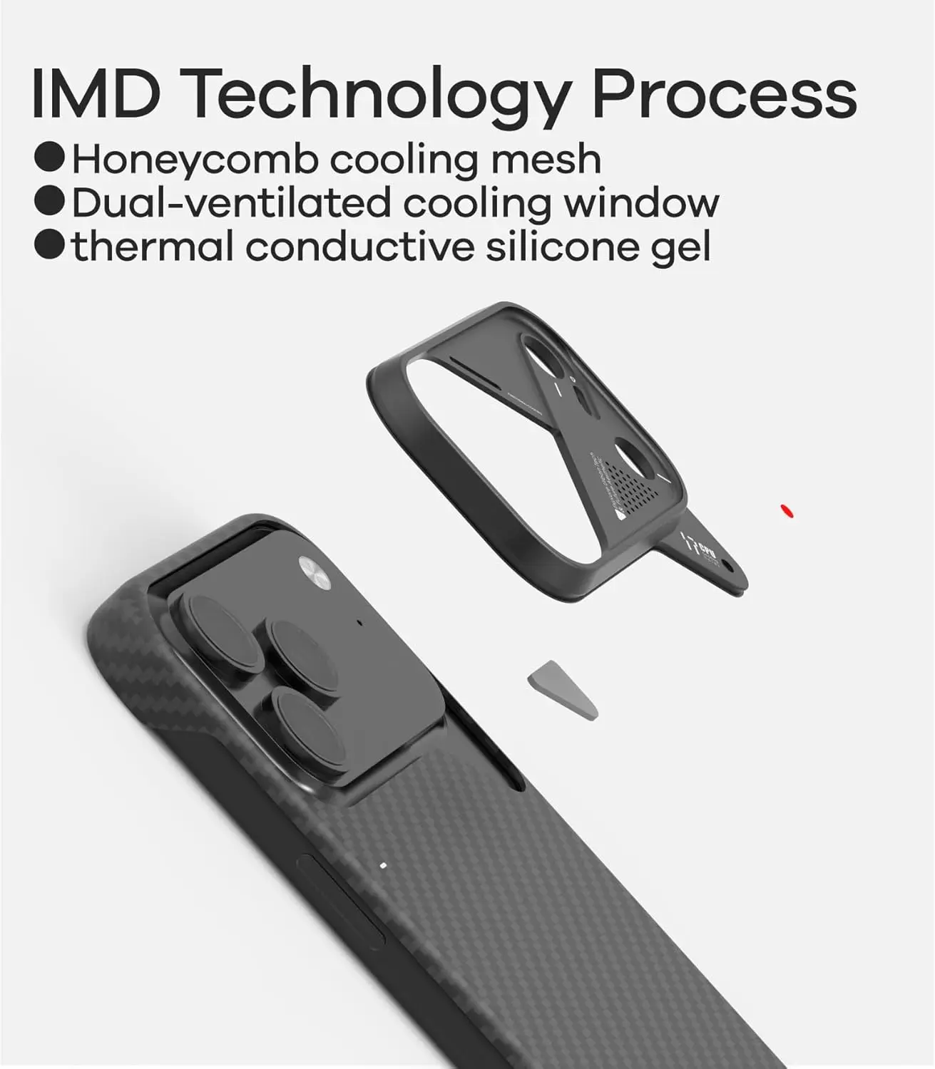 AULUMU Ultra-Slim Apple iPhone 17 Pro Max Hoesje Aramid Fiber MagSafe Zwart afbeelding 4