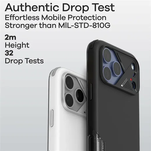 AULUMU Shockproof Apple iPhone 17 Pro Hoesje MagSafe TPU Back Cover Zwart afbeelding 7