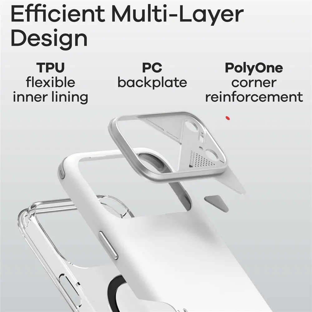 AULUMU Shockproof Apple iPhone 17 Pro Hoesje MagSafe TPU Back Cover Zwart afbeelding 6
