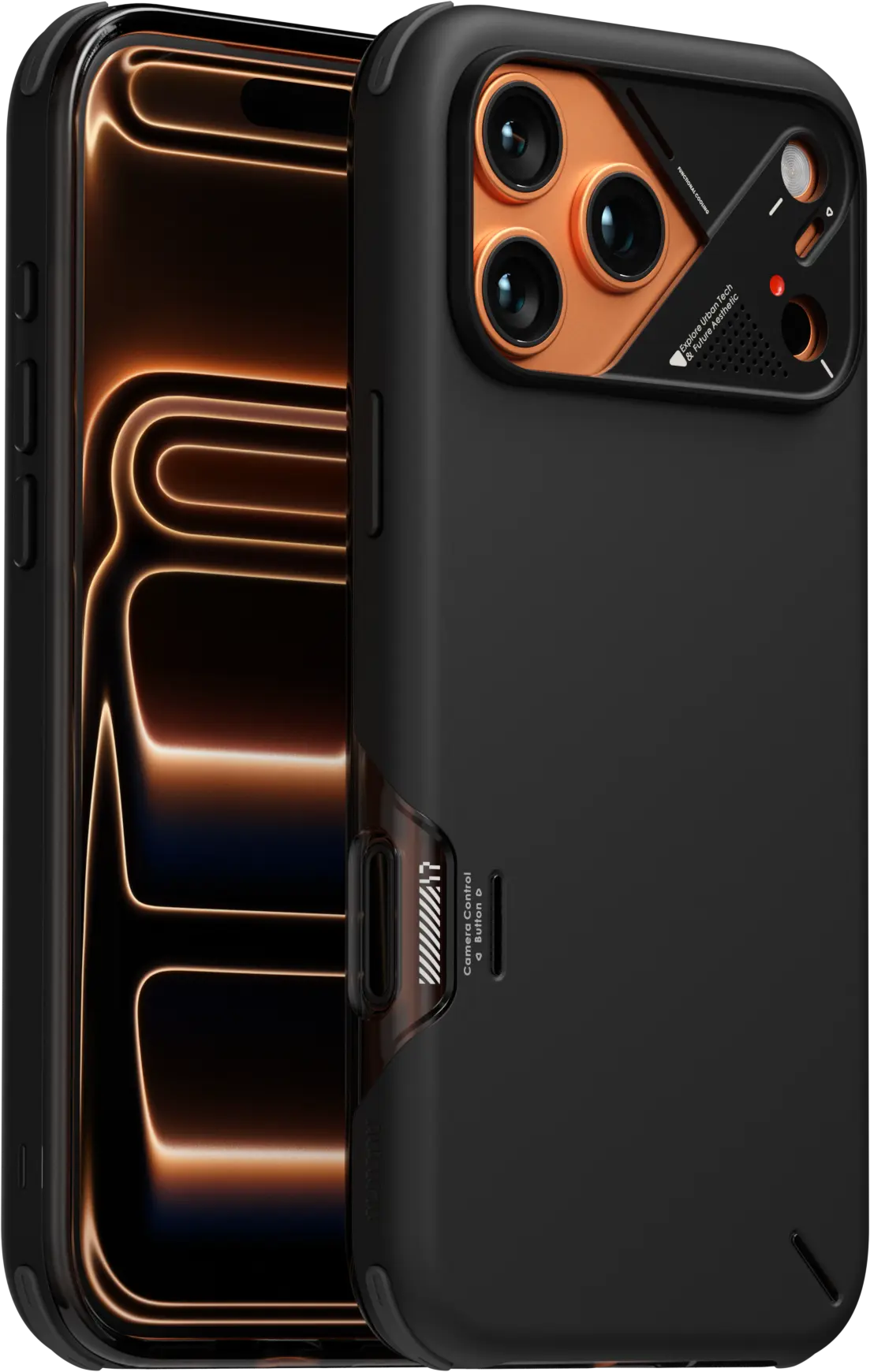 AULUMU Shockproof Apple iPhone 17 Pro Max Hoesje MagSafe TPU Back Cover Zwart afbeelding 1