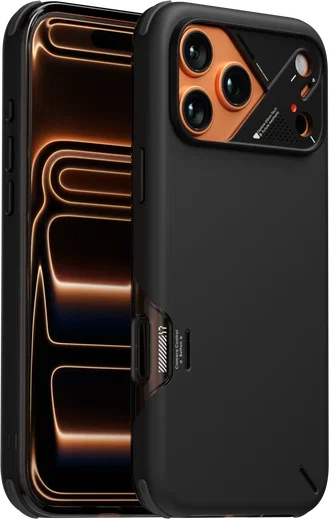 AULUMU Shockproof Apple iPhone 17 Pro Max Hoesje MagSafe TPU Back Cover Zwart afbeelding 1