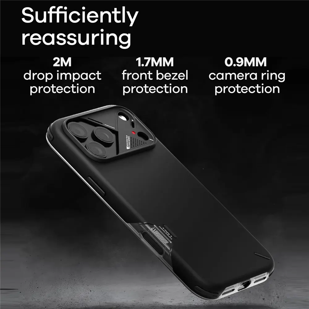 AULUMU Shockproof Apple iPhone 17 Pro Max Hoesje MagSafe TPU Back Cover Wit afbeelding 6