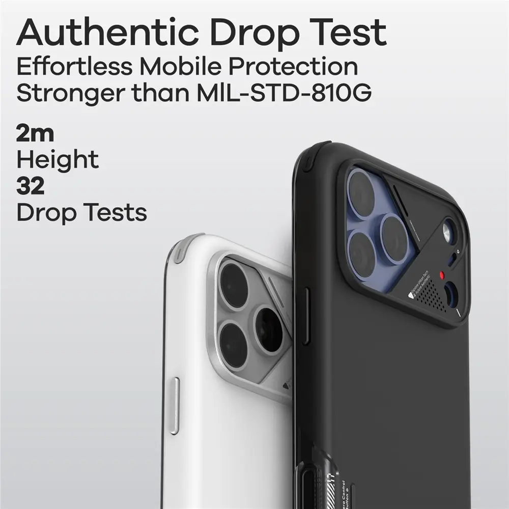AULUMU Shockproof Apple iPhone 17 Pro Max Hoesje MagSafe TPU Back Cover Wit afbeelding 3