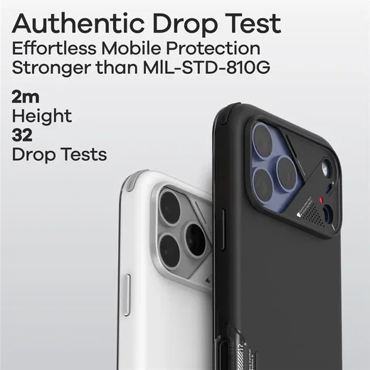 AULUMU Shockproof Apple iPhone 17 Pro Max Hoesje MagSafe TPU Back Cover Wit afbeelding 3