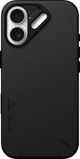 AULUMU Vegan Leather Apple iPhone 17 Hoesje MagSafe Zwart afbeelding 3