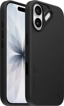 AULUMU Vegan Leather Apple iPhone 17 Hoesje MagSafe Zwart