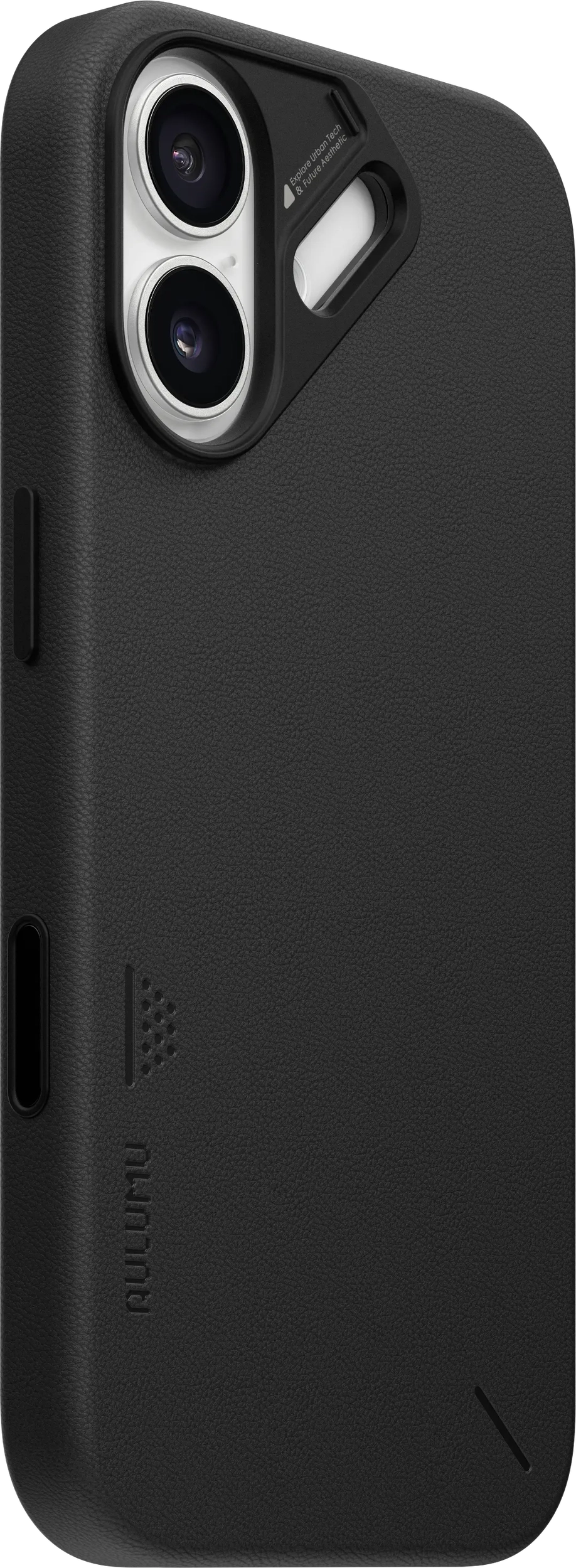 AULUMU Vegan Leather Apple iPhone 17 Hoesje MagSafe Zwart afbeelding 2