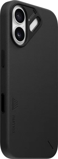 AULUMU Vegan Leather Apple iPhone 17 Hoesje MagSafe Zwart afbeelding 2