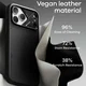 AULUMU Vegan Leather Apple iPhone 17 Pro Hoesje MagSafe Wit afbeelding 3
