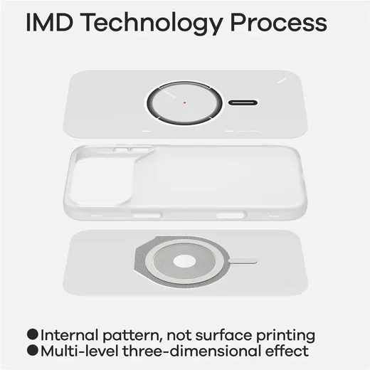 AULUMU Apple iPhone 17 Pro Hoesje MagSafe Back Cover Transparant Grijs afbeelding 5