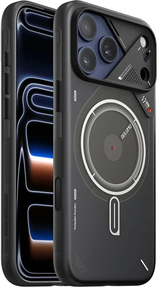 AULUMU Apple iPhone 17 Pro Max Hoesje MagSafe Back Cover Transparant Grijs afbeelding 1