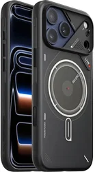 AULUMU Apple iPhone 17 Pro Max Hoesje MagSafe Back Cover Transparant Grijs afbeelding