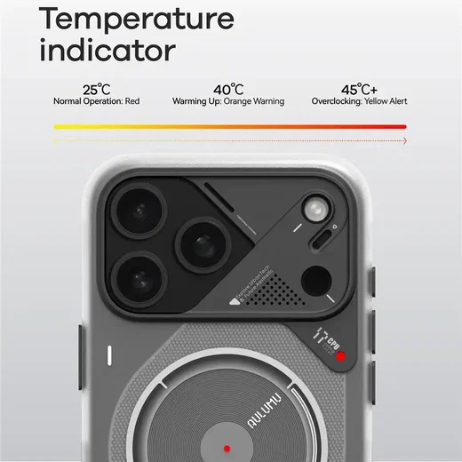 AULUMU Apple iPhone 17 Pro Hoesje MagSafe Back Cover Transparant Wit afbeelding 3