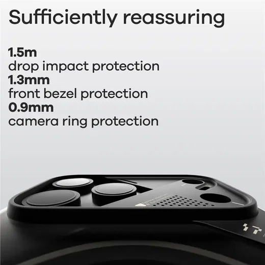 AULUMU Apple iPhone 17 Pro Hoesje MagSafe Back Cover Transparant Wit afbeelding 4
