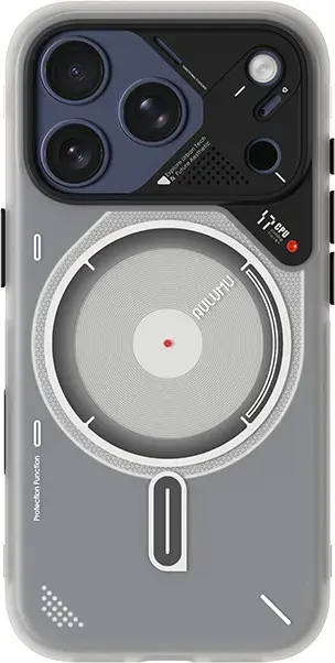 AULUMU Apple iPhone 17 Pro Hoesje MagSafe Back Cover Transparant Wit afbeelding 2